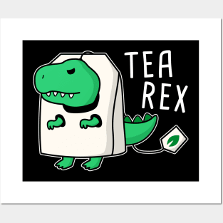 FUNNY PUN CUTE DINOSAUR TEA REX T-REX Posters and Art